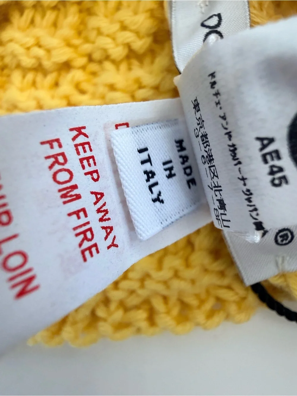 Dolce & Gabbana Baby’s Yellow Pineapple Knit Beanie